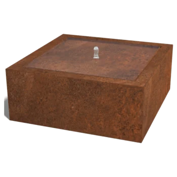 Vodní stůl z cortenové oceli - Lyra - 100 x 100 x 40 cm