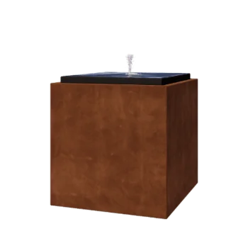 Vodní stůl z cortenové oceli - Orin - 80 x 80 x 80 cm - S LED osvětlení