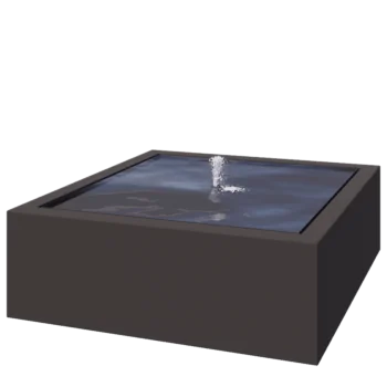 Hliníkový vodní stůl - Lyra - 120 x 120 x 40 cm - RAL7016 matný (antracitově šedá) - S LED osvětlení