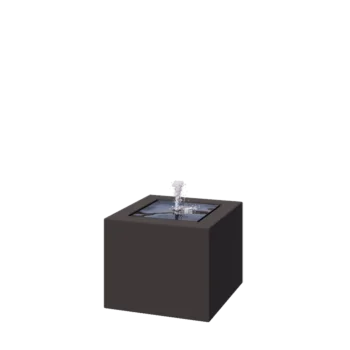 Hliníkový vodní stůl - Lyra - 50 x 50 x 40 cm - RAL7016 matný (antracitově šedá) - S LED osvětlení