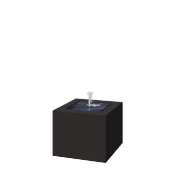 Hliníkový vodní stůl - Lyra - 50 x 50 x 40 cm - RAL9005 matný (černý) - S LED osvětlení