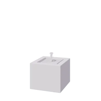 Hliníkový vodní stůl - Lyra - 50 x 50 x 40 cm - RAL9010 matný (bílý) - S LED osvětlení