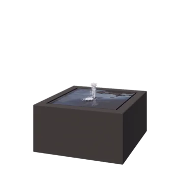Hliníkový vodní stůl - Lyra - 80 x 80 x 40 cm - jiná barva RAL - S LED osvětlení