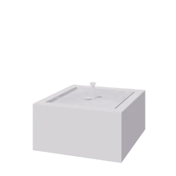 Hliníkový vodní stůl - Lyra - 80 x 80 x 40 cm - RAL9010 matný (bílý) - S LED osvětlení